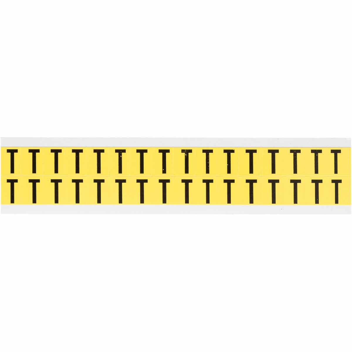 0.625" Vinyl N&L Black on Yellow T 32/PK