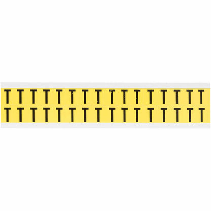 0.625" Vinyl N&L Black on Yellow T 32/PK