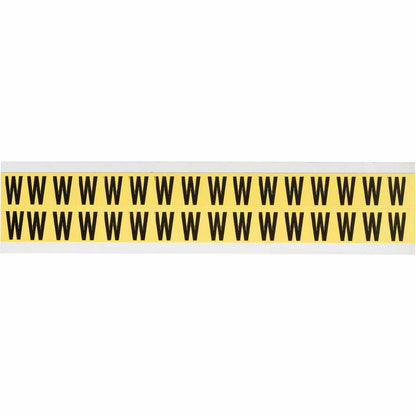0.625" Vinyl N&L Black on Yellow W 32/PK
