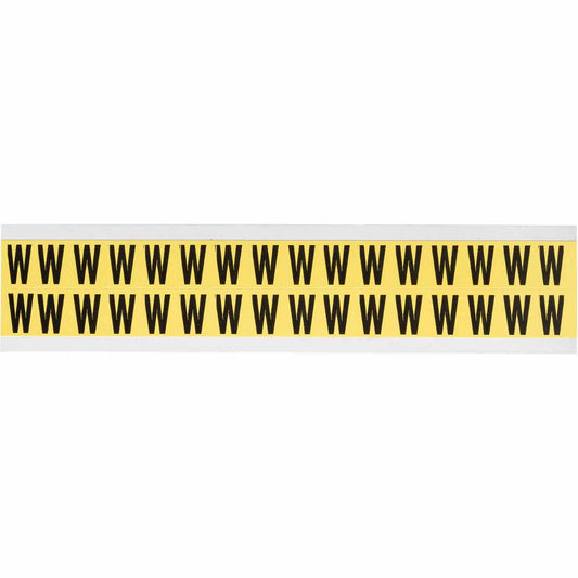 0.625" Vinyl N&L Black on Yellow W 32/PK