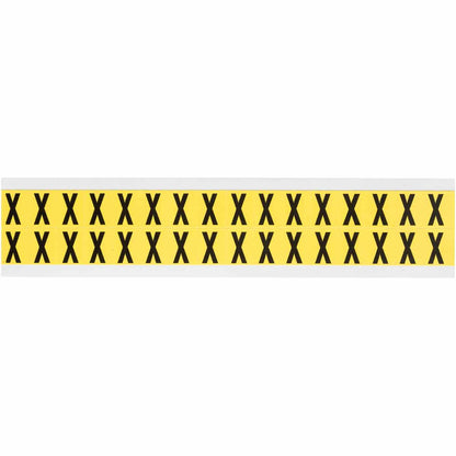 0.625" Vinyl N&L Black on Yellow X 32/PK
