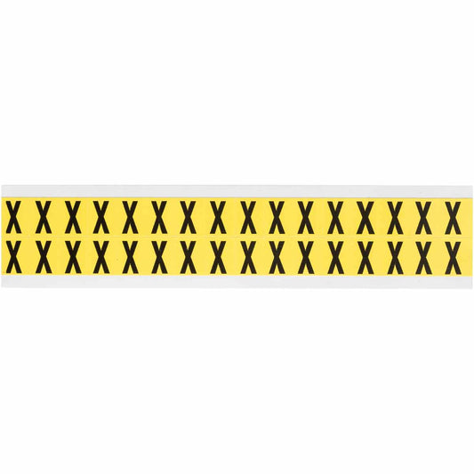 0.625" Vinyl N&L Black on Yellow X 32/PK