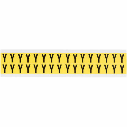 0.625" Vinyl N&L Black on Yellow Y 32/PK