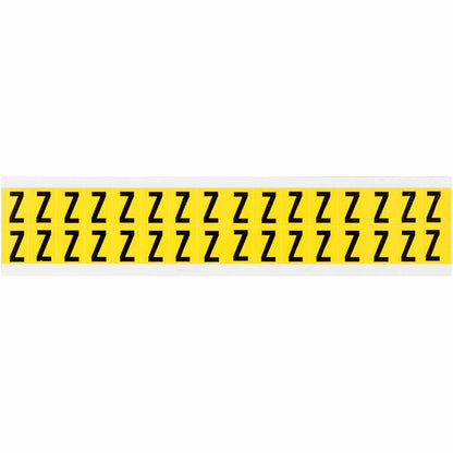 0.625" Vinyl N&L Black on Yellow Z 32/PK
