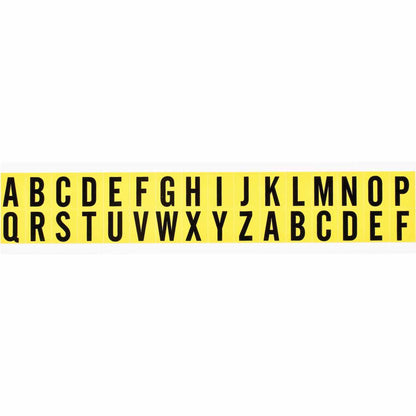 0.625 in Vinyl N&L BK on YL A to Z 32/PK