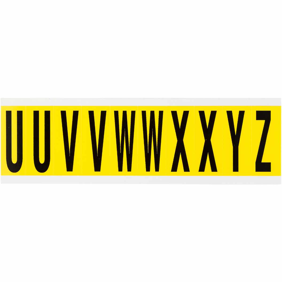 2 in Vinyl N&L BK on YL U to Z 10/PK