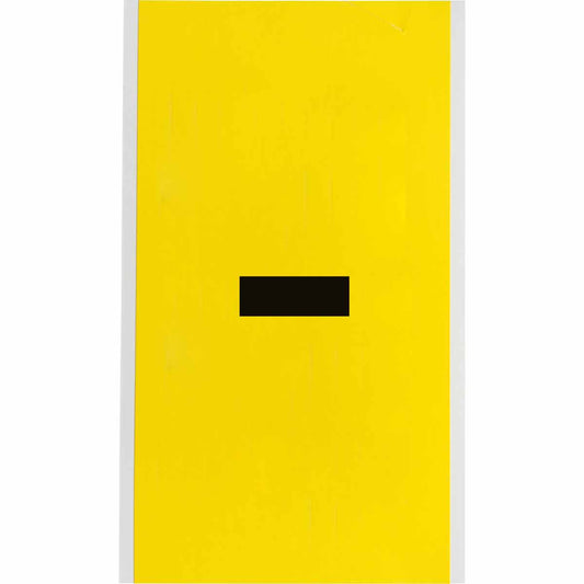 6 in Vinyl N&L Black on Yellow - 1/PK