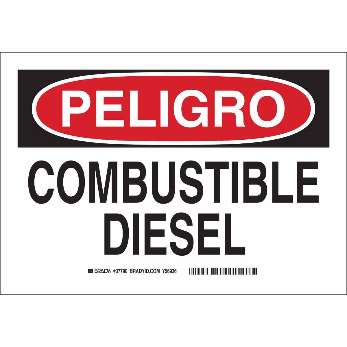 B120 7X10 RD/BK/WT SPANISH/DIESEL FUEL