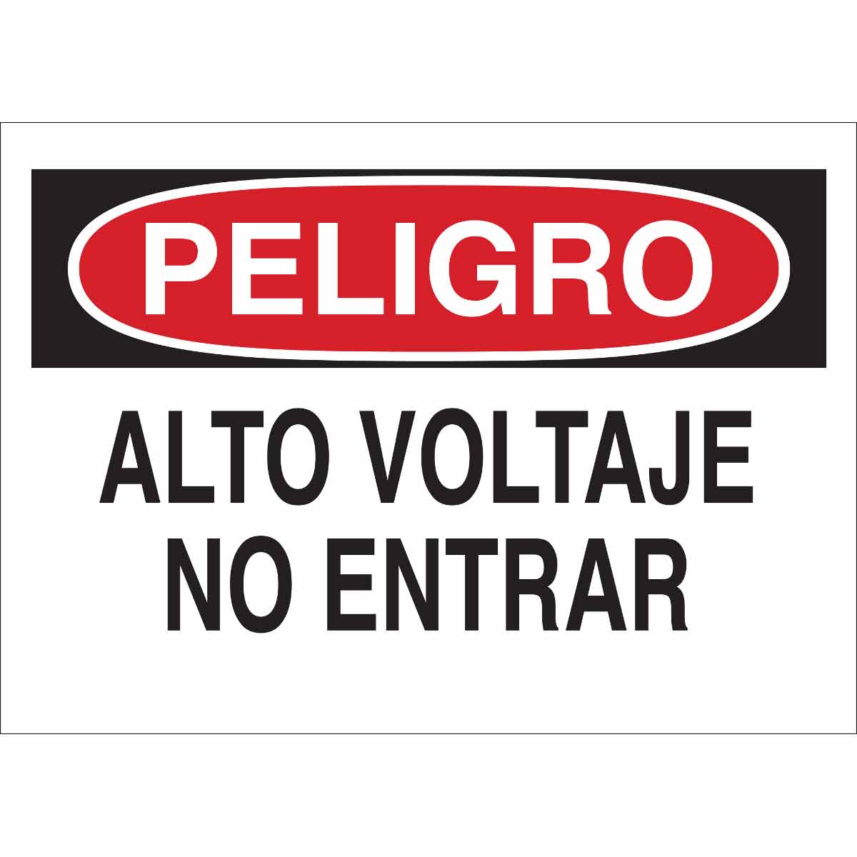 B120 10X14 RD/BK/WT SPANISH/HIGH VOLTAGE
