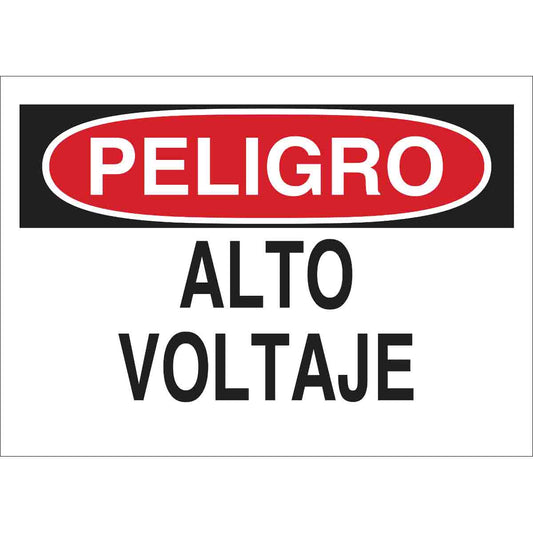 B120 7X10 RD/BK/WT SPANISH/HIGH VOLTAGE