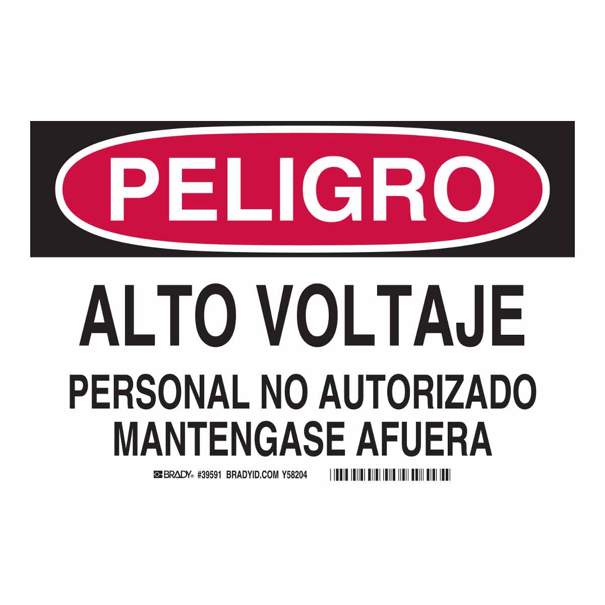 B120 7X10 SPANISH/DNGR HIGH VOLT KEEP
