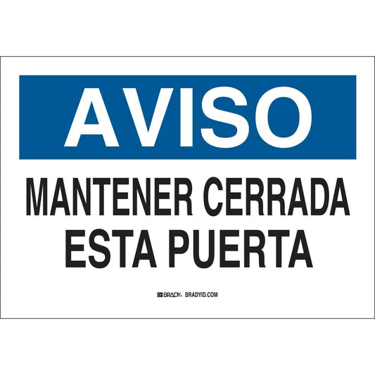 B401 10X14 BLU/BLK/WHT NOTICE/SPANISH