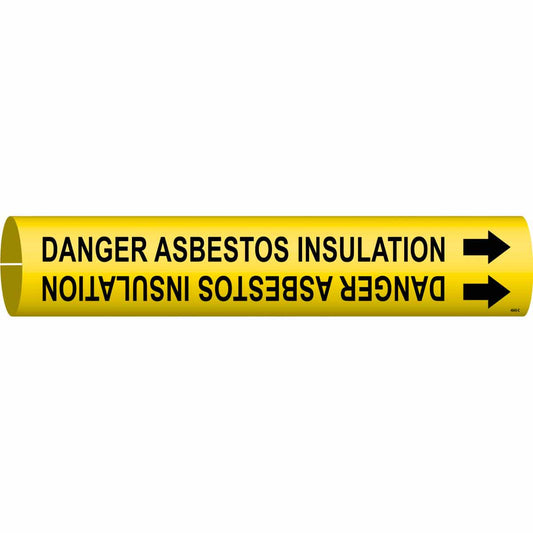 B915/C BLK/YEL DNGR ASBESTOS INSULATION