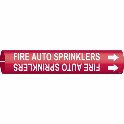 4059-A FIRE AUTO SPRINKLERS RED/WHT A