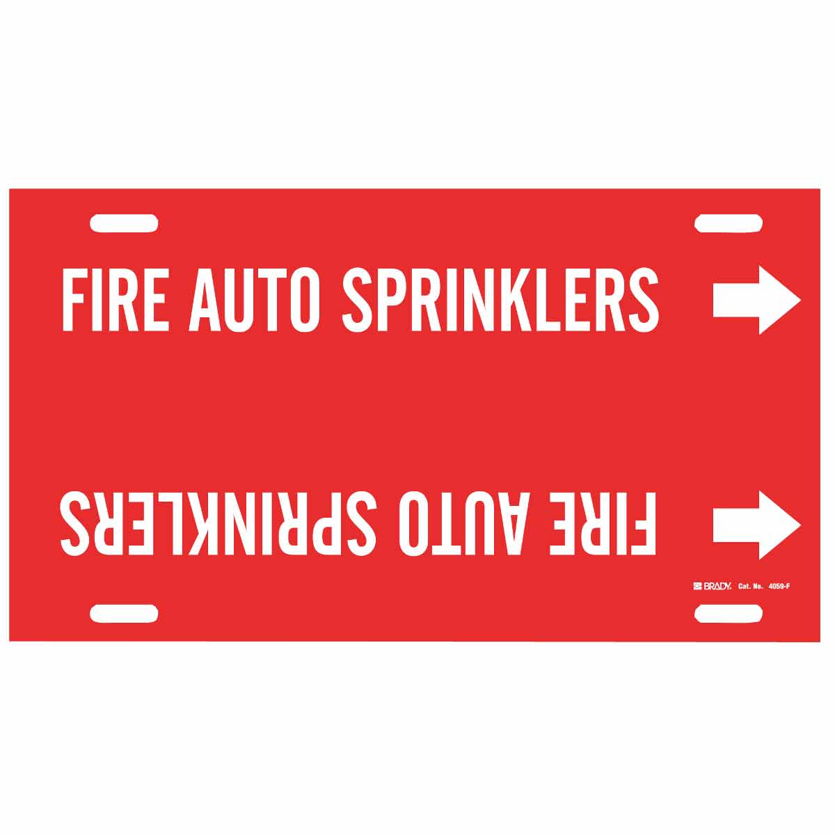 4059-F FIRE AUTO SPRINKLERS RED/WHT F