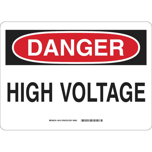 B555, 7X10, DANGER, HIGH VOLTAGE