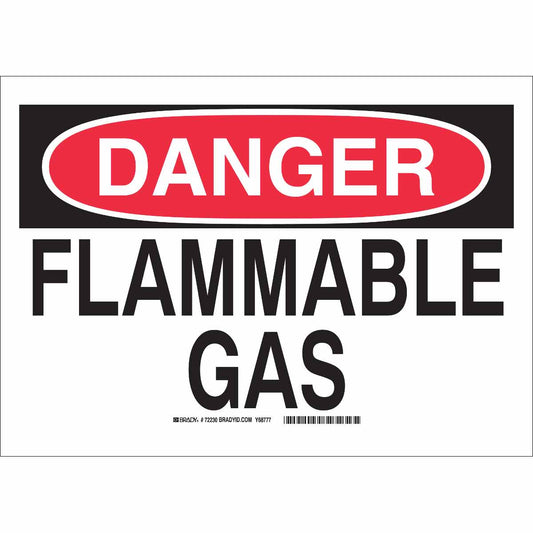 B120,7X10,RED,BLK/WHT,FLAMMABLE GAS