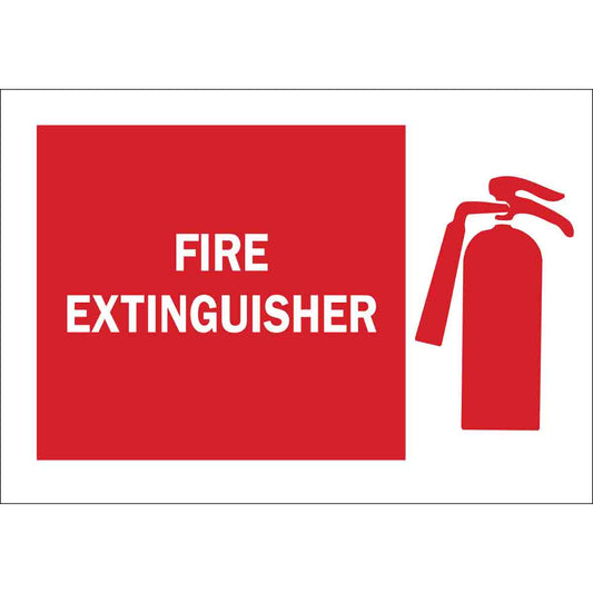 B555 10X14 WHT/RED FIRE EXTINGUISHER