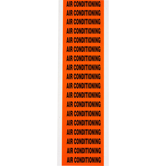 Lbl STYLE C BK/OR AIR COND. 18/CD