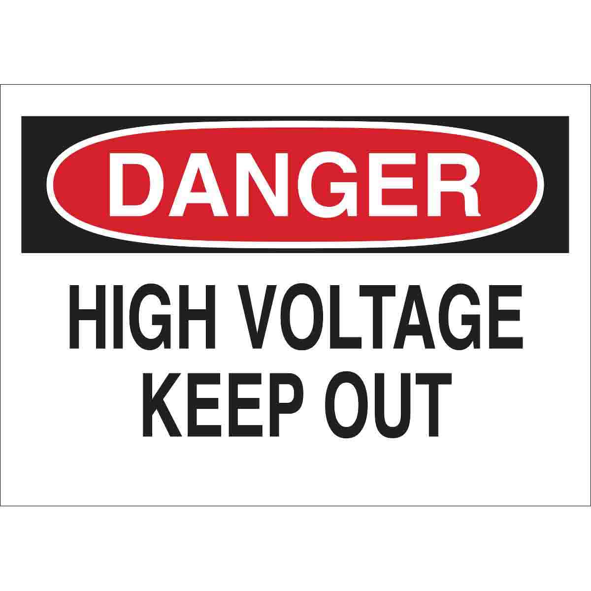 ELECTRICAL HAZARD SIGN -(10)HIGH VOLTAGE