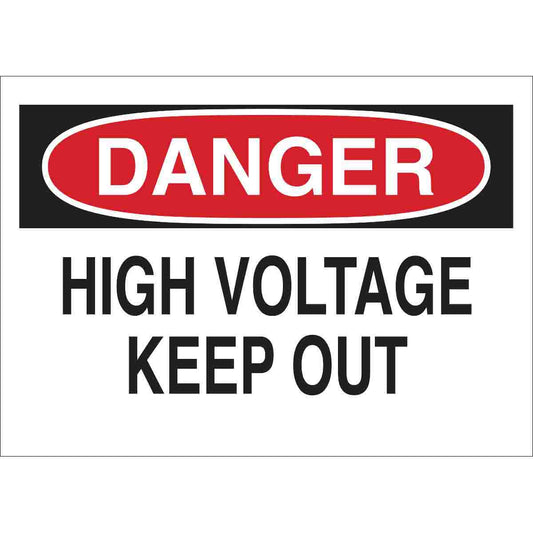 ELECTRICAL HAZARD SIGN -(10)HIGH VOLTAGE