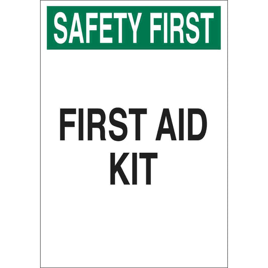 B401 14X10 GRN/BLK/WHT SAFETY FIRST