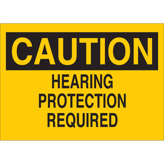 B120,14"X20"HEAR PROTECTION SIGN