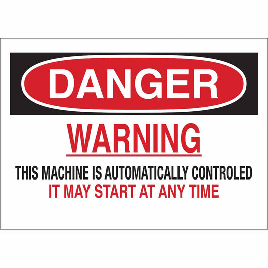 B120,7X10,RED,BLK/WHT,WARNING THIS MACHI