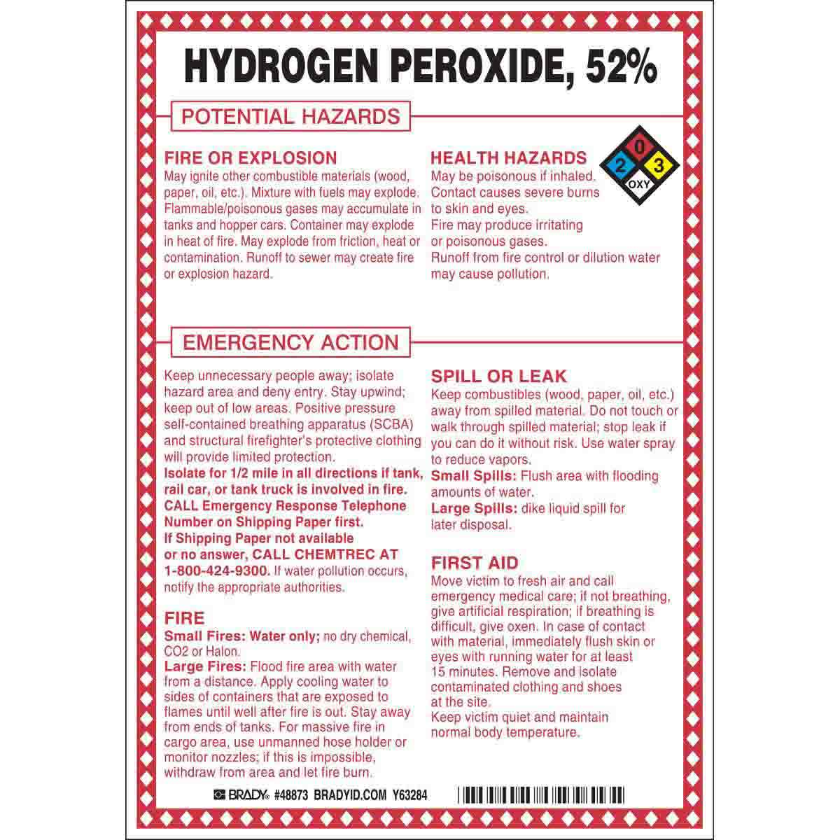 B120,10X7,HYDROGEN PEROXIDE 52 Percent