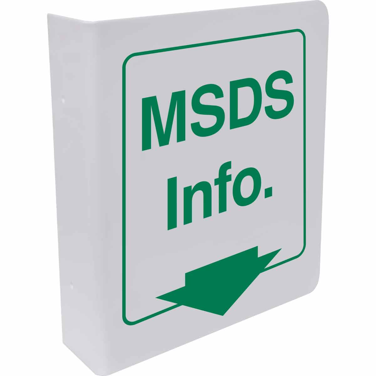 B450, 12.5X18" HIGH VIS L-SIGN,MSDS INFO