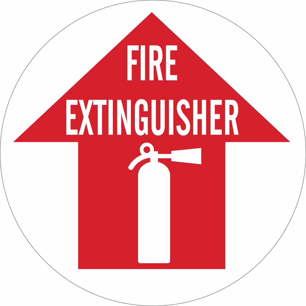 Floor Sign 17 Dia B819 FIRE EXTINGUISHER