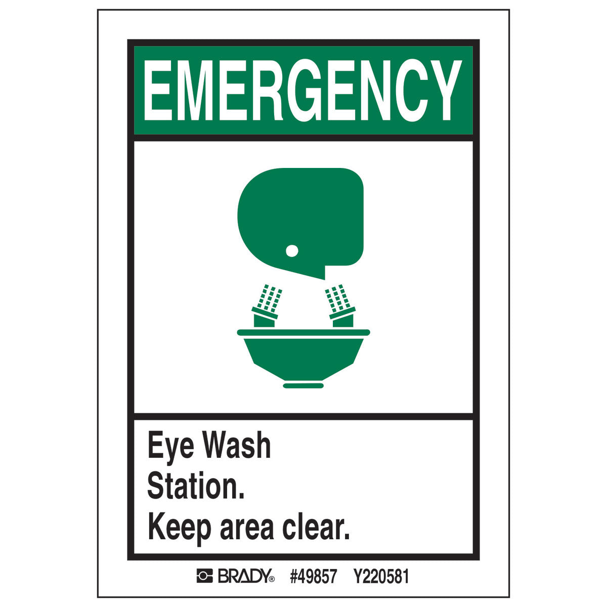 (M)EYE WASH STATION SIGN 5/PK