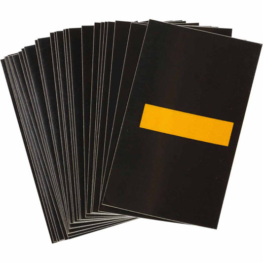 1 in Plastic N&L Yellow on Black - 25/PK