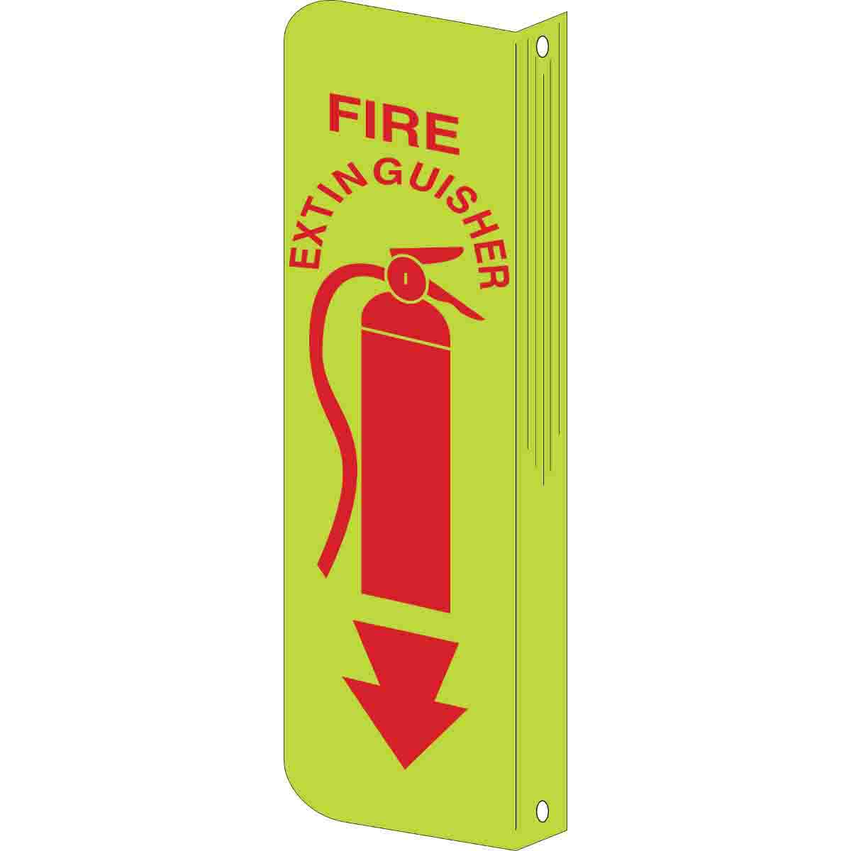 2-WAY SIGN FIRE EXTING. / GLOW