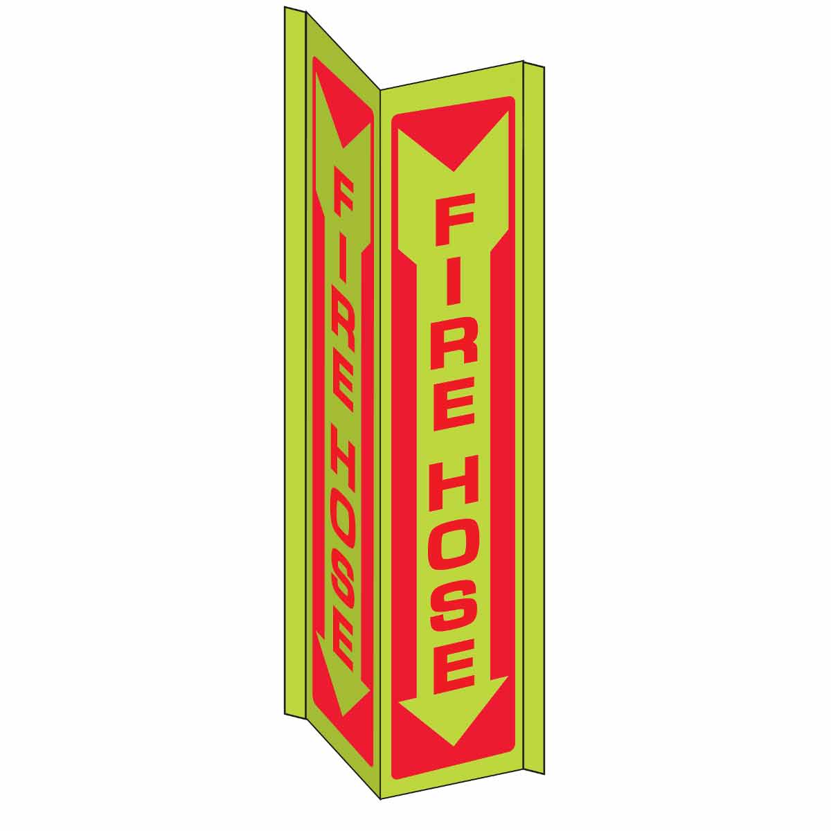 3-WAY SIGN FIRE HOSE / GLOW