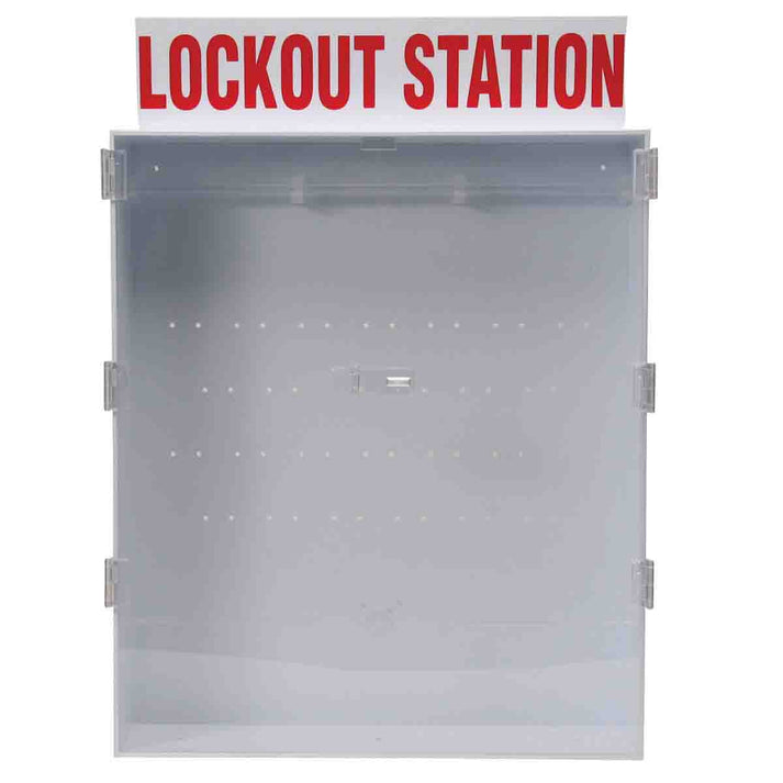 Empty Cabinet-style Wall-mounted Lockout Tagout Stations 26 in H x 19.5 ...