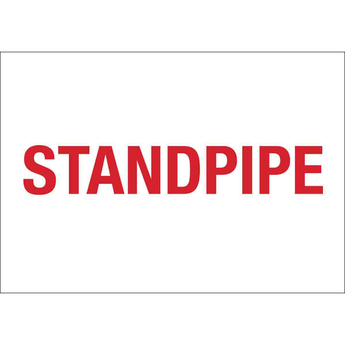 B555,10H X14W, RED/WHT, STANDPIPE