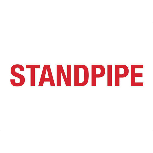 B555,10H X14W, RED/WHT, STANDPIPE