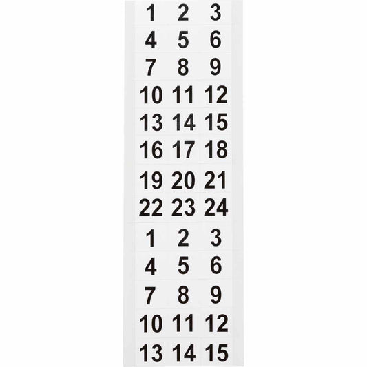 .75" Vinyl N&L BK/WT Asstd Numbers 39/PK