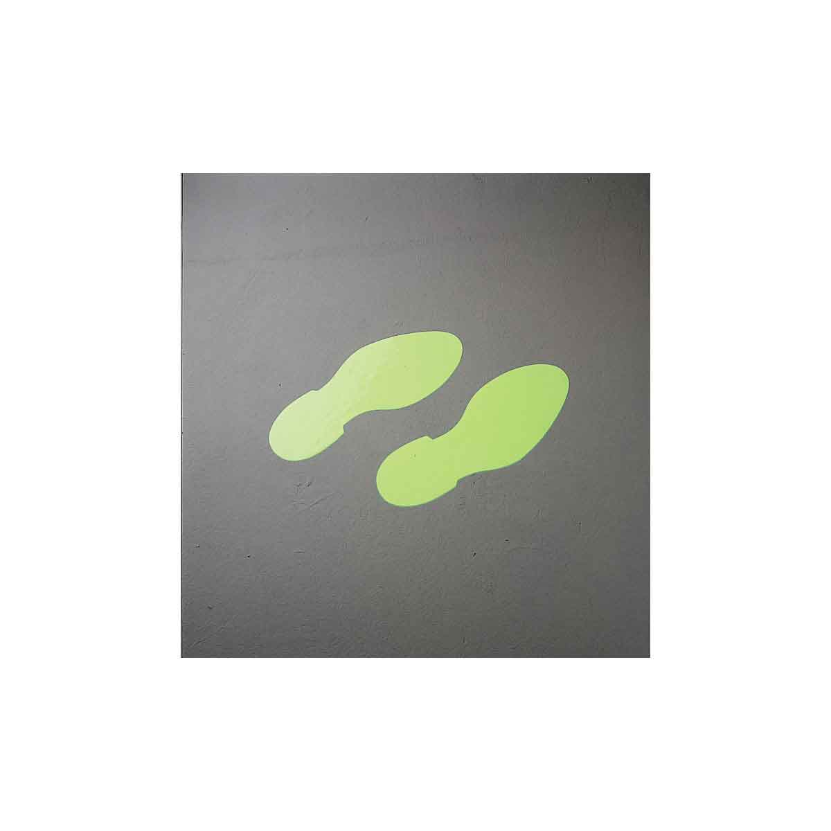 B324 VINYL FOOTPRINT-LEFT 12" GLOW 1 PC