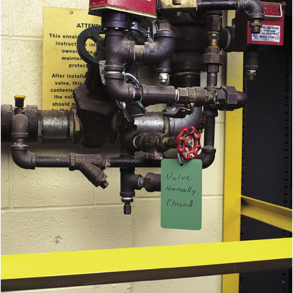 Metal WO Tags 5 in H x 3 in W YL 25/PK