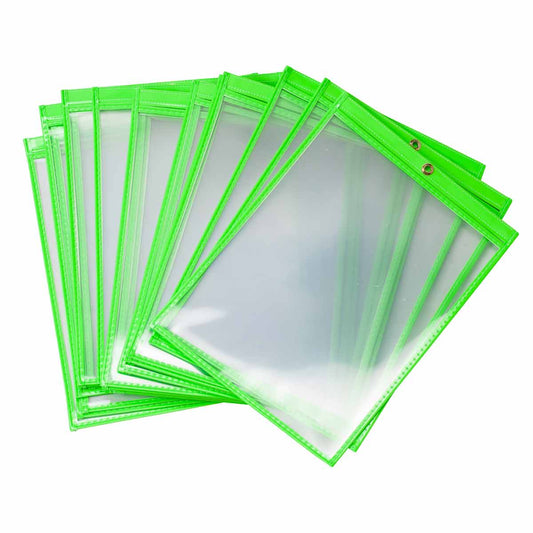 9"W X 12"H, GREEN FLUORESCENT 25/PACK