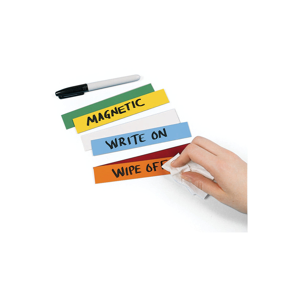 WO Magnetic Lbls 1x1 GN 50/RL