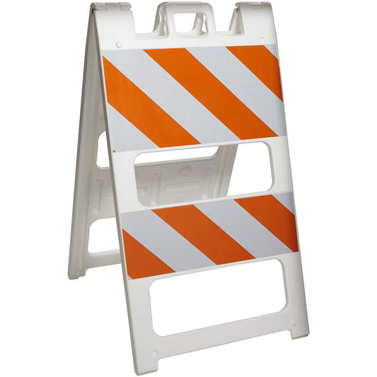 DBL SIDE PLAS TYPE2, BARRICADE, OR/WT