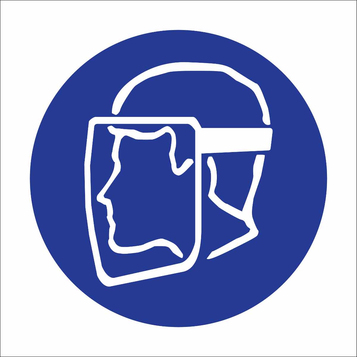 B946 1.5X1.5 WHT/BLUE 9/CD FACE SHIELD