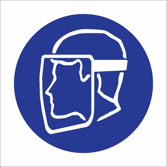 B946 1.5X1.5 WHT/BLUE 9/CD FACE SHIELD