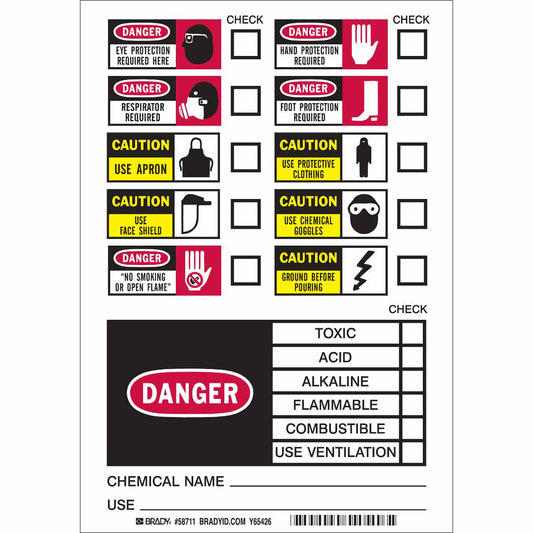 PICTOGRAM CHECKLIST LABEL