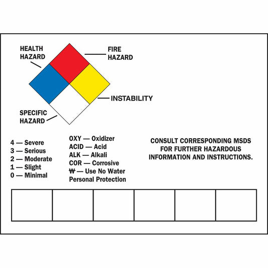 BLANK WRITE-ON CONTAINER LABEL