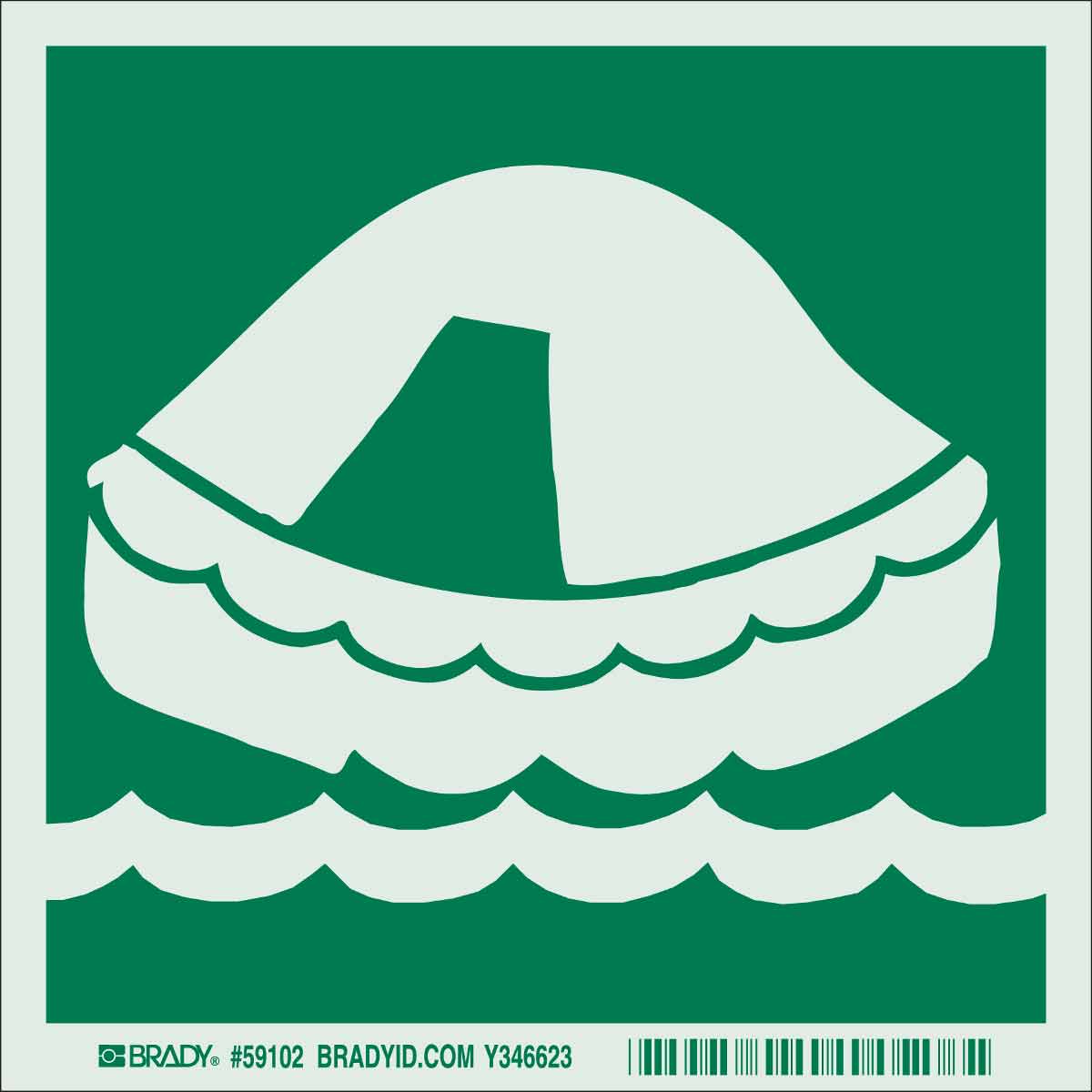 B324 IMO LABEL 6X6 GREEN PHOTOLUM