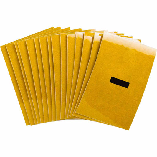 1 in Plastic N&L Black on Yellow - 25/PK